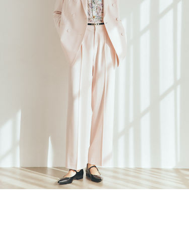 【Precious掲載】ウールポリエステルストレッチ　パンツ