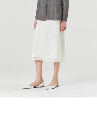 【ウォッシャブル】サークルフルールケミカルレース　スカート