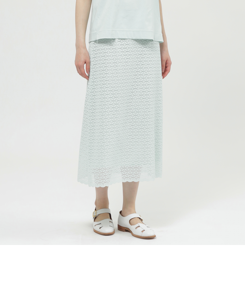 【ウォッシャブル】サークルフルールケミカルレース　スカート