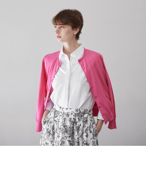 【ウォッシャブル】シルクコットン　カーディガン