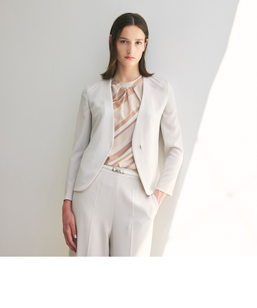 【ウォッシャブル】ライトジョーゼット　ジャケット