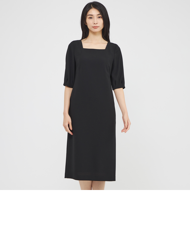 【ウォッシャブル】ライトジョーゼット　ワンピース