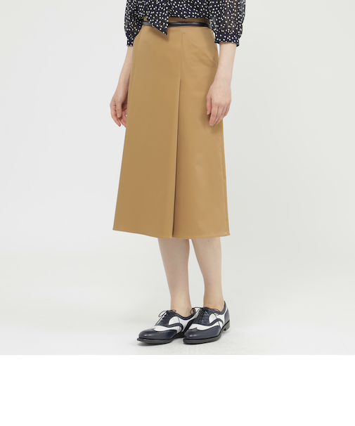 【ウォッシャブル】サテンストレッチ　スカート