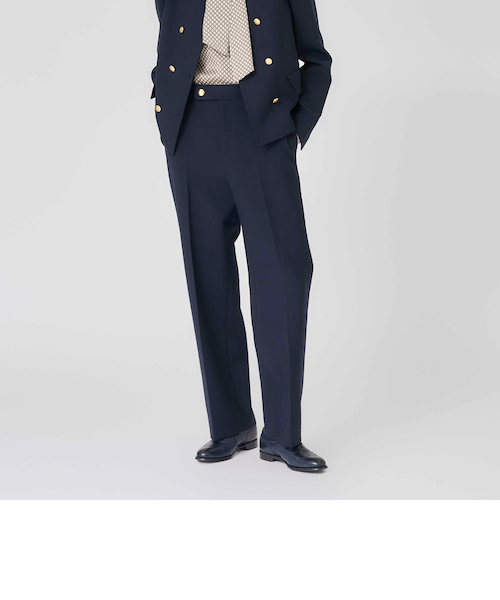 Nikkei magazine掲載】【ウォッシャブル/防シワ性】ウーステッドクリア