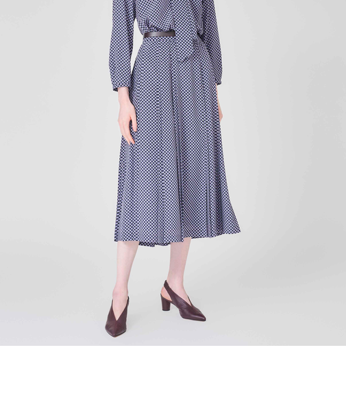 【ウォッシャブル】幾何学プリントジャガード　スカート