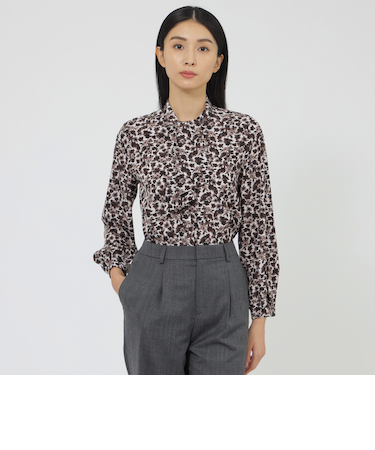 【WEB・一部店舗限定/ウォッシャブル】スモールフラワー　ブラウス