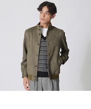 ストレッチスエードフライトブルゾン