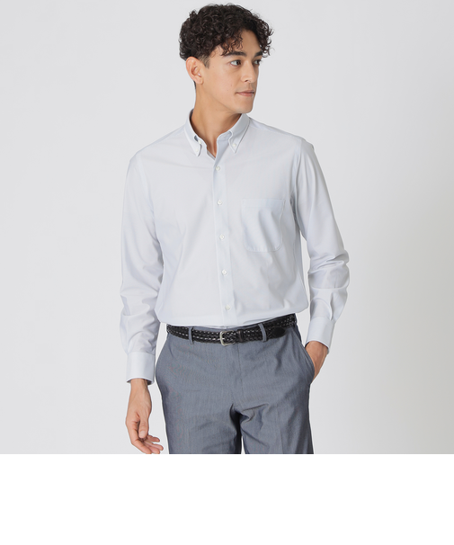 【Nikkei magazine掲載】【STUART'S TRAVELER】ミニチェックプリント　ストレッチシャツ