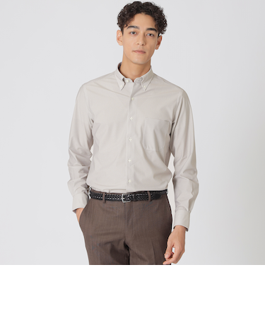 【Nikkei magazine掲載】【STUART'S TRAVELER】ミニチェックプリント　ストレッチシャツ