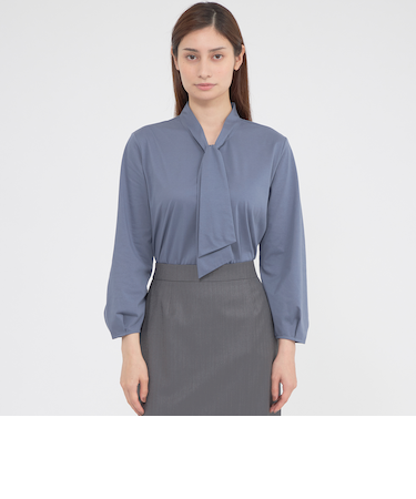 【ウォッシャブル/接触冷感】ウーヴンジャージー　プルオーバー