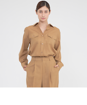 【ウォッシャブル】ウールボイル　ブラウス