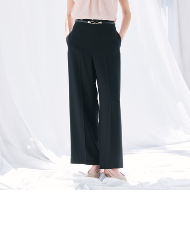 【ウォッシャブル】ライトジョーゼット　パンツ