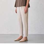 【ウォッシャブル】ライトジョーゼット　テーパードパンツ