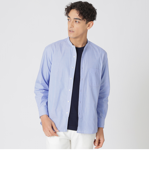 ハケメバンドカラーシャツ