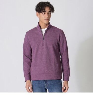 へリンボンダブルフェイスハーフジップ