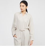 【eclat掲載】【防しわ性】ウォッシャブルストレッチ　ブラウス