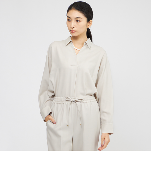 【eclat掲載】【防しわ性】ウォッシャブルストレッチ　ブラウス