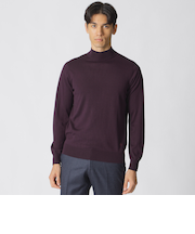 【ウォッシャブル】【WEB・一部店舗限定】コットン ウールハイネックセーター