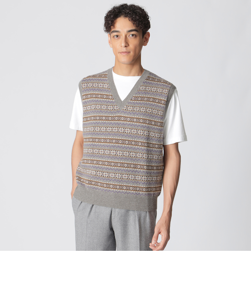 【数量限定】【COLLECTION LINE】フェアアイルニットベスト