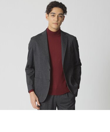 撚り杢ツイルジャージージャケット