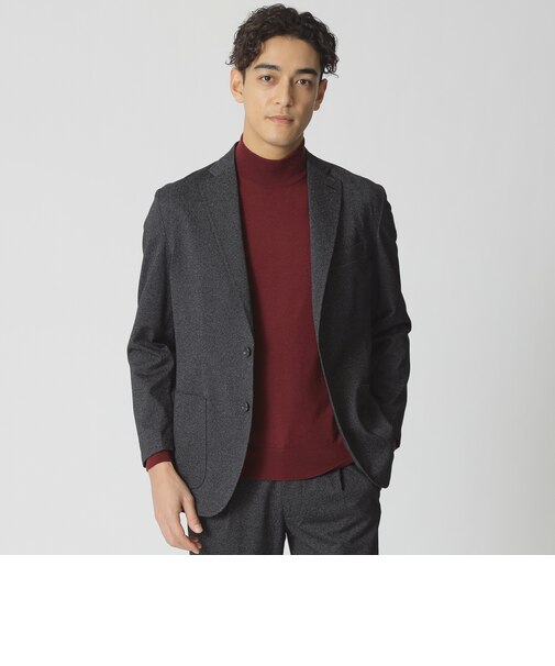 撚り杢ツイルジャージージャケット