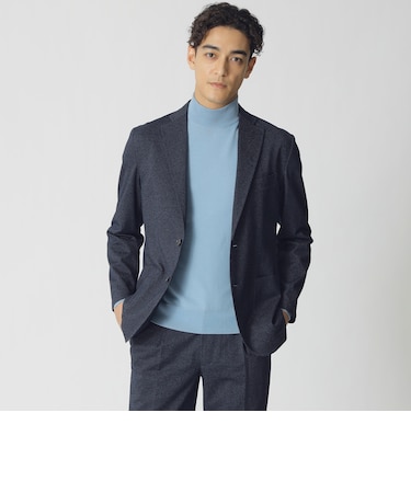 撚り杢ツイルジャージージャケット