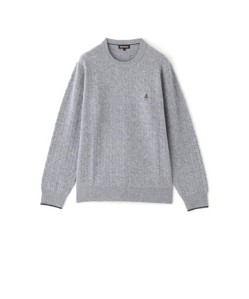 【WEB・一部店舗限定】ミニケーブル柄クルーネックセーター