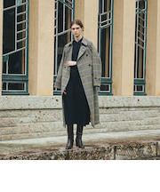 カラードチェック　コート