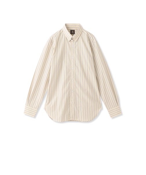 【数量限定】「COLLECTION LINE」コットンブロードストライプタブカラーシャツ
