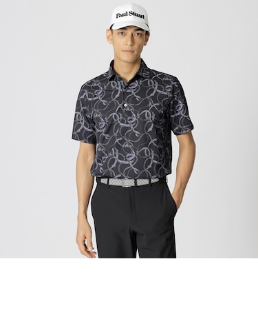 【GOLF】チェーンベルト柄プリントカッタウェイポロシャツ