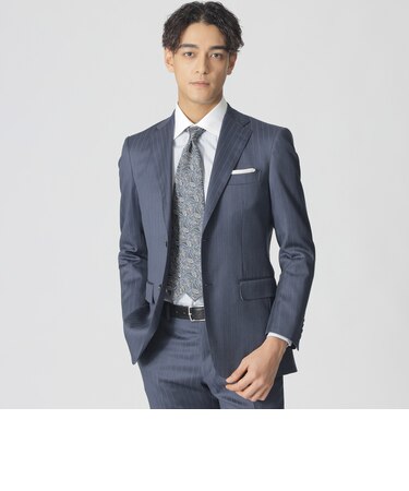 【Nikkei magazine掲載】【EASTGATE MODEL】スチュアーツブルーストライプスーツ
