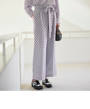 【Precious掲載】【ウォッシャブル】ロープモノグラム　パンツ