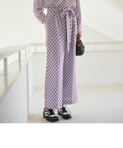 【Precious掲載】【ウォッシャブル】ロープモノグラム パンツ