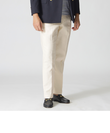 綿麻プリペラクロス カジュアルパンツ