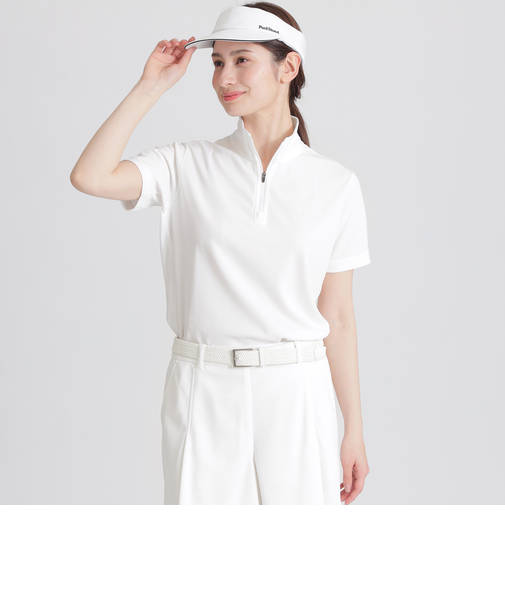 【GOLF】メッシュハーフジップ半袖Ｔシャツ