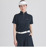 【GOLF】メッシュハーフジップ半袖Ｔシャツ