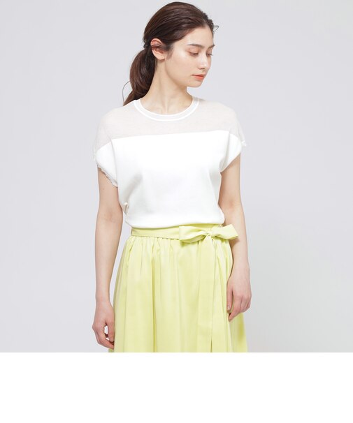 【ウォッシャブル】エアリーファインニット　プルオーバー (フレンチ)