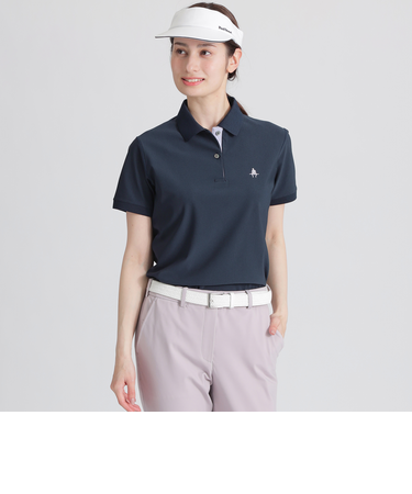 【GOLF】襟裏ロゴジャカードカラーポロシャツ