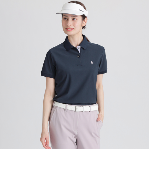 【GOLF】襟裏ロゴジャカードカラーポロシャツ