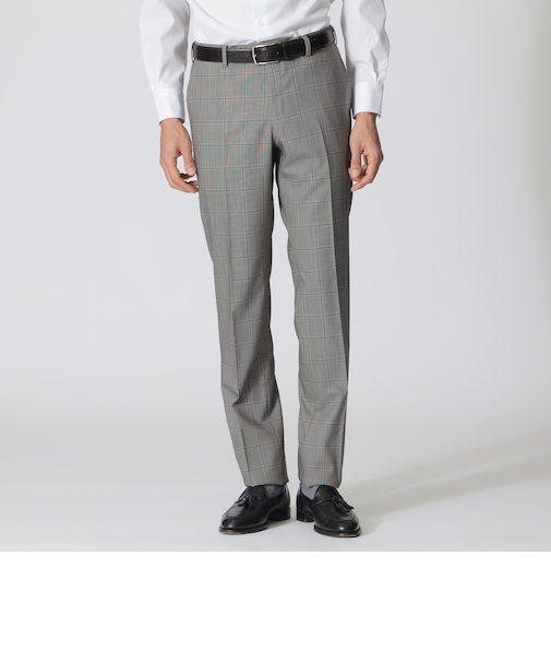 ウィンドウペン柄　ストレッチウールトロトラウザーズ