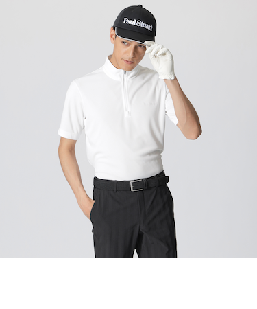 【吸水速乾/UVカット】メッシュハーフジップ半袖Ｔシャツ（GOLF）