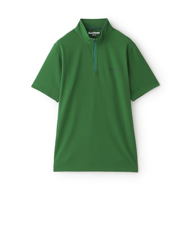 【GOLF Men's/吸水速乾/UVカット】メッシュハーフジップ半袖Tシャツ