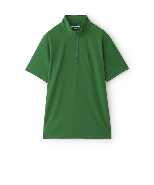 【GOLF Men's/吸水速乾/UVカット】メッシュハーフジップ半袖Tシャツ