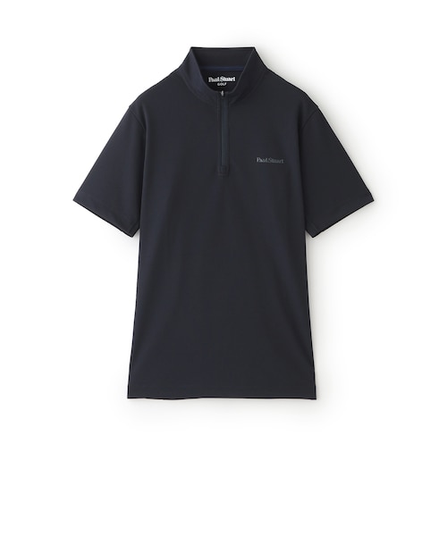 GOLF Men's/吸水速乾/UVカット】メッシュハーフジップ半袖Tシャツ