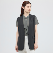 【ウォッシャブル/接触冷感/UV対策/吸水速乾】2wayストレッチカラミ　ジレ