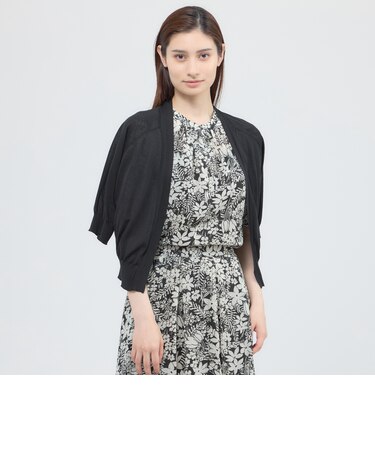 【ウォッシャブル/接触冷感】クールタッチニット　ボレロ