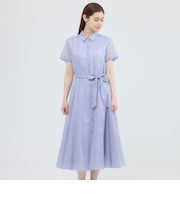 【ウォッシャブル】エアリーボイル　ワンピース