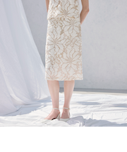 【ウォッシャブル】フラワーコードレース　スカート