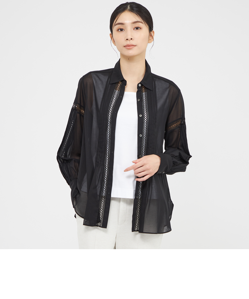 【ウォッシャブル】コットンボイル　ブラウス