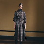 【ウォッシャブル】ブロックチェック　ワンピース